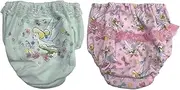 [Disney] Princess Underwear Girls' Panties, Set of 2, 100% Cotton, Sparkly Frills, Ariel Rapunzel, Belle, Anna, Snow Queen, Elsa, Tinkerbell