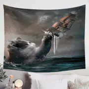 Cool and Hilarious Funny the Kraken Cat Tapestry