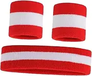 Happyyami 1 Set Sports Headband Wristband Kit for Men Women Workout Headbands for Yoga Running Basketball Football