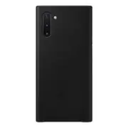 Samsung Galaxy Note 10 Leather Back Cover - Black