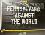 Pennsylvania Flag FREE SHIPPING Against The World Beer Dorm Room Sign USA 3x5'