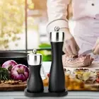 Manual Pepper Grinders Set Sleek Handheld Salt Grinders for BBQ Travel Hotel