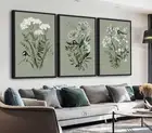 Large Flowers Canvas Wall Art - Wood Framed Wall Pictures Aesthetic Botanical Sp