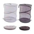 Collapsible Laundry Hampers for Bedroom, Mesh Dirty Clothes Basket with
