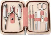 Manicure Set,Nail kit Manicure Set,Nail Care kit, Nail Care Kit Nail Clippers 9Pcs Stainless Steel Professional Manicure Pedicure Tools Kit for Women Men Pedicure Set