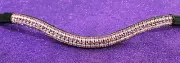 Top Five Row Horse Brow Band With Pink And White Color Crystal Diamond