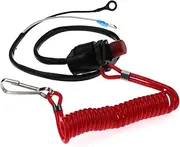 JIAKUPA Universal Boat Safety Kill Stop Switch Safety Tether Lanyard Emergency Cut Off for Yamaha/Tohatsu/Honda Outboard Motors ATV Boat Bike