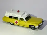 Vintage TOMICA Diecast Car CADILLAC AMBULANCE - CUSTOM MADE Gloss Yellow