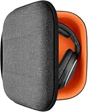 Geekria UltraShell Case for Large-Sized Over-Ear Headphones, Replacement Protective Hard Shell Travel Carrying Bag with Cable Storage, Compatible with Sennheiser HD599, HD598, AKG K845 (Silver)