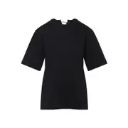 [Carven] Carven-Black Pearl Cotton T-Shirt-Donna XS STAND