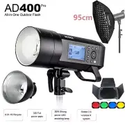 Godox AD400Pro 400W TTL HSS 1/8000s Studio Strobe Flash+CB-09 Case +95cm Softbox