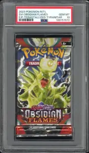 2023 Pokemon S&V Obsidian Flames Booster Pack Tyranitar Art PSA 10 Gem Mint