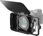 K&F Concept Matte Box Kit for 2x 4x5.65" Square Filters with 5 Pack Adapter Ring