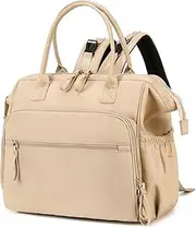LORADI Convertible Diaper Bag Tote, Water-Resistant Backpack with Anti-theft Pockets and Stroller Clips