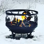 Nautical outdoor fire pit, Steel fireplace for patio, Garden fire place