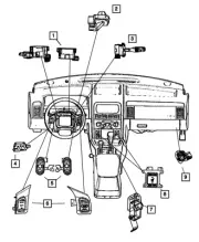 Genuine Mopar Remote Radio Switch Right 56042312AB