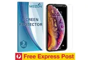 [Set of 3] Apple iPhone XS Max (6.5") Ultra Clear Screen Protector Film by MEZON Case Friendly, Shock Absorption (iPhone XS Max, Clear) FREE EXPRESS