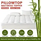 1500GSM 10CM Bamboo Mattress Topper Pad Bedding Protector 45cm Deep Pocket Soft