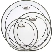 Remo Pinstripe Clear 3-piece Tom Pack - 10/12/16 inch (5-pack) Bundle