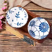 Japanese Rice Bowls and Chopstick Set of 2 with Delicate Box (2pcs)
