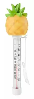 Swimming Pool / Hot Tub Pineapple Floating Thermometer With Tether Cord New