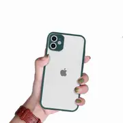 Shockproof Bumper Case Cover Clear Silicone Matte For iPhone 11 Pro Max XS XR 7 8 - Dark Green