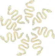 VINTORKY 30pcs Snake Nail Art Charms Glittering Manicure Decorations Flat Back Nail Decors for Daily Wear and Summer Vacations