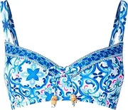 [Joe Browns] Women's Recycled Content Grecian Tile Border Print Cupped Bikini Top
