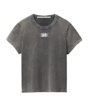 T By Alexander Wang Blade Logo-Embossed T-Shirt XXS,S,XL,XS,L,M washed cedar color