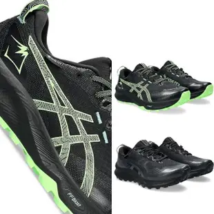 【asics 亞瑟士】GEL-TRABUCO 12 GTX 男款 越野 慢跑鞋 防水(1011B801-001-001 黑綠 黑 健行 GORE-TEX)