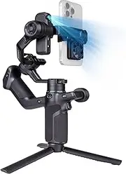 Feiyutech SCORP Mini 3 [OFFICIAL] 3 Axis AI Tracking 4.0 Gimbal Stabilizer for DSLR/Mirrorless/Action Camera,Smartphone,2KG(4.4 lbs) Payload,Phone Clamp with Integrated Heat Sink,Quick Start Design