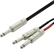 Swamp Guitar Y-Cable - 1/4" Mono Jack to Dual 1/4" Mono Jack Cable - 3m