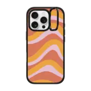 iPhone 16 Pro Impact Ring Stand Case MagSafe Compatible Coral Waves by Oh So Graceful