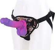 SAHOOSAFETY Strap On Dildo Strap-On Penis for Women 20.5cm Silicone Dildos Removable Butt Plug with Strong Suction Cup Anal Vagina Masturbator SM Sex Toys for Men(C)
