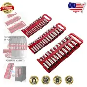 Heavy-Duty Magnetic Socket Organizer Set for Home & Professional Use - 3 Trays