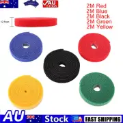 10M Durable Self Adhesive Hook & Loop Strapping Cable Fastener Tape Wire Strap