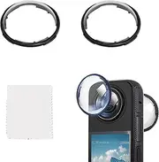 Wjelet Pack of 2 Premium Lens Protectors for Insta360 x4, Lens Protection Compatible with Insta 360 X4, 3D Rotatable High-Quality PC Protective Covers, Lens Protection Accessories for Insta360 x4