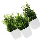 3 Pcs Mini Artificial Plant Pots Fake Ornaments Plants Bonsai Office