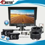 2CH 7" Speaker Monitor + Mic Backup Camera Video Audio Kit for Truck Caravan RV