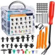 725Pcs premium metallic stainless steel fastener rivet clips removal tool AU