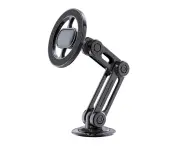 LOYOUTH Car phone holder, universal 360 ° car phone holder, mechanical arm magnetic car phone holder, foldable magnetic car phone holder