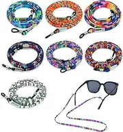 [Qufiiry] Glasses Strap, 7 Pcs Glasses Cord, Glasses Chain, Sunglass Straps, Non-Slip Spectacles Cord Retainer Lanyard, Women's Glasses Chains & Lanyards, Eyeglasses Strap Unisex Safety Glasses String,