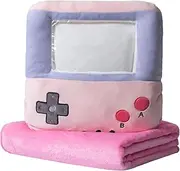 Soft Throw Blankets Cute Cartoon Pink Plush Toys Office Catnap Blanket Outdoor Throw Pillows for Couch Patio Pillows Lovely Gifts for Kids, 15"