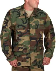 Propper Men's F545412-Men's BDU Coat Large, Woodland