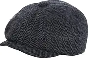 [Colaxi] Beret Hat Flat Cap Octagonal Newsboy Hat, Casual Gift Fall Cabbie Driving Hat, Flat Hat for Traveling Driving Fishing Camping