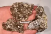 3 SMOKEY QUARTZ CRYSTAL CLUSTERS 5.2-6.1cm 131g Smoky Healing Australian