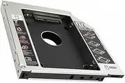 KONTONTY 12.7mm 2.5 Inch Sata3 HDD Adapter Bracket for Laptop Optical Drive Bay Aluminum Alloy Universal Fit