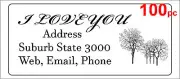 100 Personalised return address label custom mailing sticker 56x25mm trees