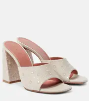 [Amina Muaddi] Amina Muaddi Brigitte Slipper 95 mules AU 9 beige
