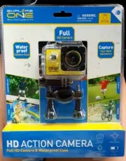 NEW Explore One HD Action Camera Waterproof Case New - Wear, Mount or Stick It!